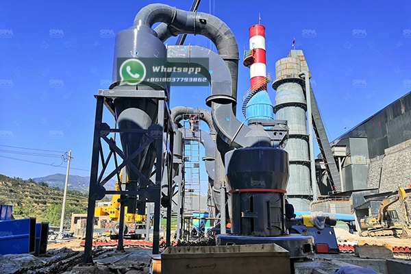 Interior view of Zenith MTW trapezium grinding mill showing grinding roller and ring for calcium carbonate processing