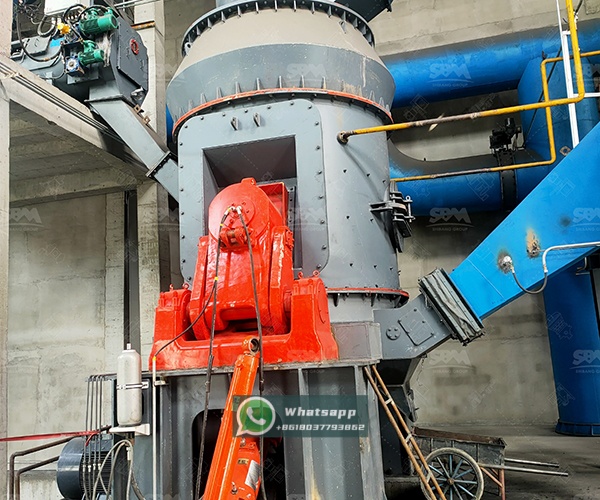 LUM ultrafine vertical mill producing fine barite powder for oil exploration