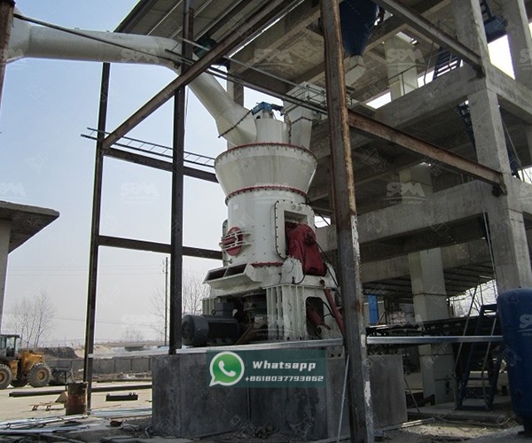 LM vertical grinding mill processing limestone for cement additives